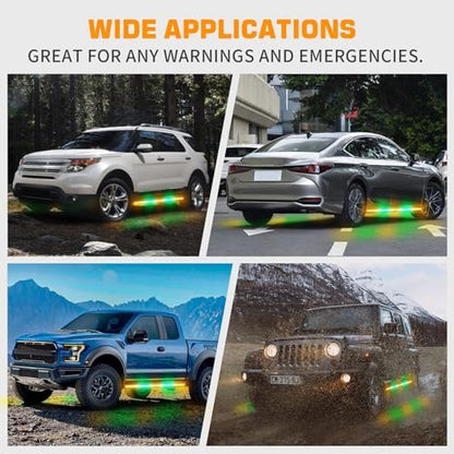 XRIDONSEN 2PCS 60 inch Running Board Strobe Lights Truck Emergency Lights