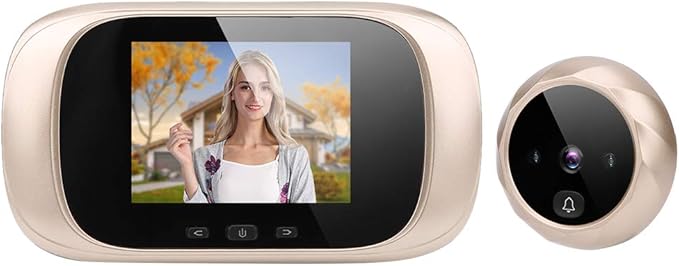 Tbest Digital Peephole Viewer Camera 2.8in TFT LCD Screen, IR Night Vision Doorbell Visual Door Viewer Fits 35-110mm Door Thickness 14-30mm Door Hole Cyclic Storage Camera