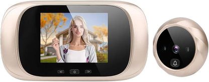 Tbest Digital Peephole Viewer Camera 2.8in TFT LCD Screen, IR Night Vision Doorbell Visual Door Viewer Fits 35-110mm Door Thickness 14-30mm Door Hole Cyclic Storage Camera