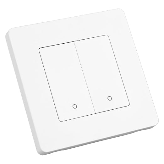 Fafeicy Smart Light Switch for Zigbee 2 Gang, Timing Dimming Scene Panel
