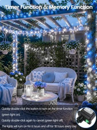 200 LED Connectable String Lights, 66FT Christmas Lights Outdoor Indoor