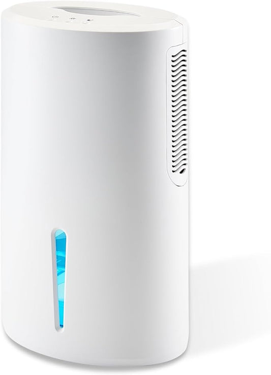 Small Dehumidifier for Bedroom up to 1000 Sq.Ft with Drain Hose, 68 OZ, Auto Shut-Off, Mini Dehumidifier with 7 Color ambient Lights for Bathroom, Basement, Closet, Garage, RV