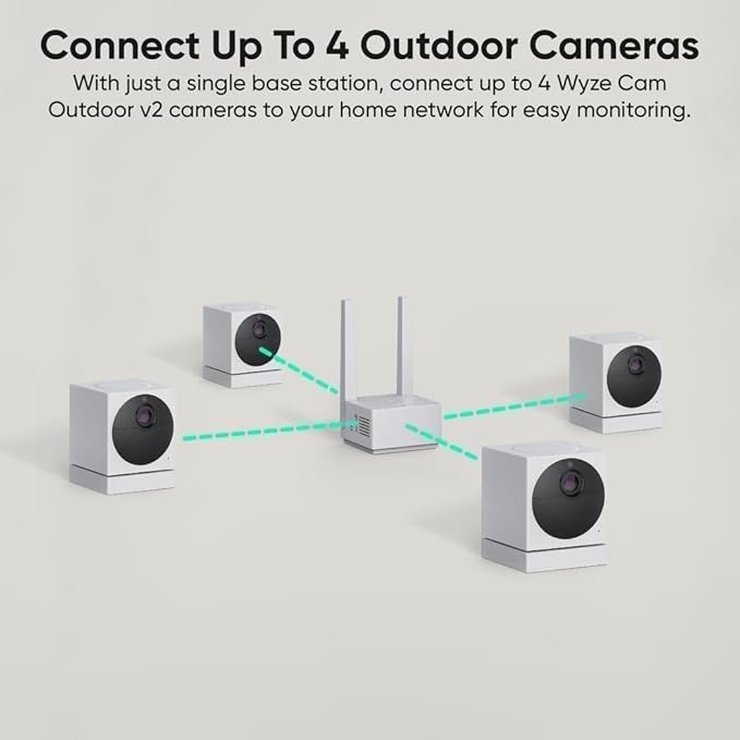Cam Outdoor Starter Bundle v2 (2 Camera + Base Station) - 1080p HD Wireless Home Security Camera, Battery-Powered, IP65 Rated, Color Night Vision, 2-Way Audio, Compatible with Alexa & Google