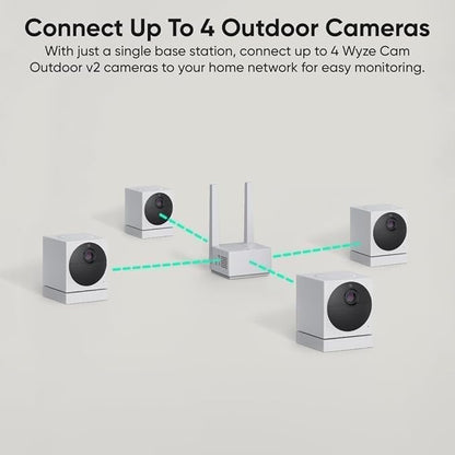 Cam Outdoor Starter Bundle v2 (2 Camera + Base Station) - 1080p HD Wireless Home Security Camera, Battery-Powered, IP65 Rated, Color Night Vision, 2-Way Audio, Compatible with Alexa & Google