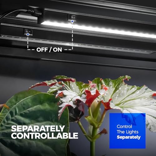 Barrina T5 Grow Lights, 2FT 80W(8 x 10W) Black Cover, 5000K White, 8 Packs