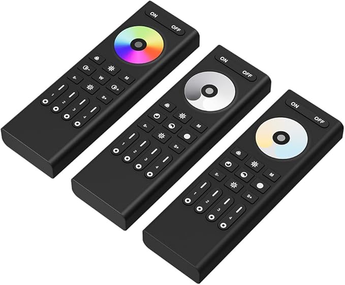 RC02RFB Wireless 2.4G RF 4 Zone CCT Dual White Wall Mounted & Mobile Smart Remote Powered by 2XAAA Batteries 3V Work with C02W C02Z C02RF Controller