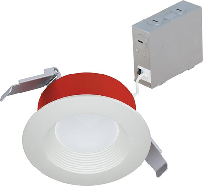 HALO RL Fire-Rated 4 in Canless LED Recessed Light Trim, Selectable 5CCT 2700K-5000K, 1000 Lumens, IC Rated, Wet Location, Dimmable,