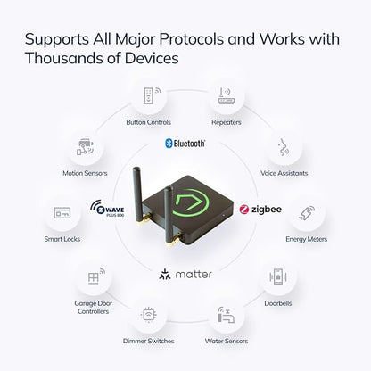 Hubitat Elevation C-8 Pro Smart Home Automation Hub – Matter 1.5, Z-Wave 800 LR, Zigbee 3.0 & Bluetooth – Works with Ring, Alexa, Apple HomeKit & Google Home – Local Control (No Cloud)