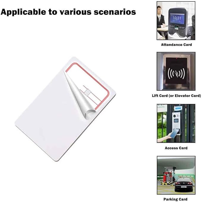Rewritable -13.56 MHz UID Writable Rewritable Clone IC Smart Key Card, Compatible with MIFARE Classic 1K, RFID Rewritable for Access Control -40 PCS