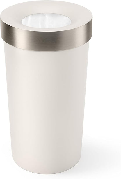 Umbra Vento Kitchen Trash Can with Open Top, Large 16-Gallon (62 L) Capacity, Sand,Polypropylene
