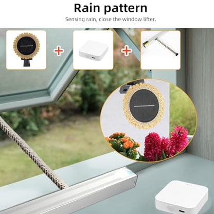 Smart Rain Sensor, Wireless Outdoor with Solar Charging, Real Time Weather Monitoring Water Detection for Home Automation and Tuya ZigBee App