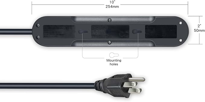 OSKOS Surge Protector Power Strip, 6 outlets, 500 Joules, 6FT Extension Cord, UL Listed,15A Circuit Breaker, Wall Mountable.