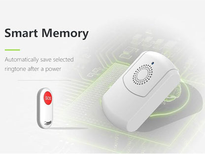 EverNary Caregiver Pager Wireless Call Button System Personal Alert Panic Button for Home Elderly Nurses Calling System with Pager and Emergency Button (1Receiver+1Button)