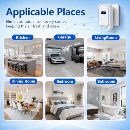 Air Ionizers 4 Pack, Small Negative Ion Air Purifiers, Low Noise Portable Air Freshener for Odor, Smoke, Dust, Pets, Fresh Odor Eliminator Kit (White-4pcs)