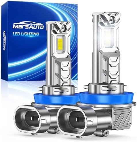 Marsauto M1C H11 30000LM Fanless LED Bulbs, 6500K IP68 – 2 Pack