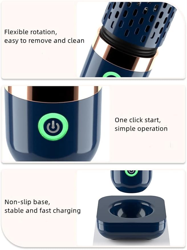 Fruit and Vegetable Washing Machine, Aqua Pure Fruit Cleaner Device, Fruit Purifier with OH-ion Purification Technology 250min Working Time Wireless Charging for Cleaning Fruit,Vegetable,Meat (Yellow)