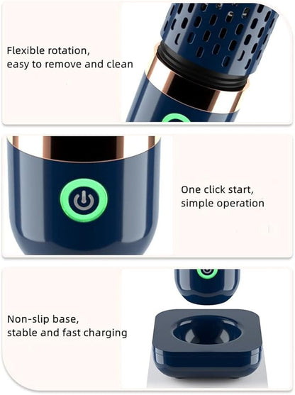 Fruit and Vegetable Washing Machine, Aqua Pure Fruit Cleaner Device, Fruit Purifier with OH-ion Purification Technology 250min Working Time Wireless Charging for Cleaning Fruit,Vegetable,Meat (Blue)