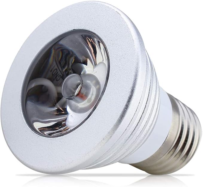 Mengjay 1 Pcs Dimmable E27 3W Led Bulb RGB LED Spotlight Smart Led Lamp with Remote