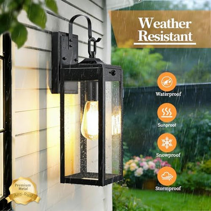 18'' Large Motion Sensor Outdoor Lights, Dusk to Dawn Porch Light
