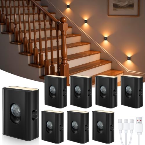 WILLED Rechargeable Motion Sensor Light Indoor,Magnetic Stair Lights 8 Pack
