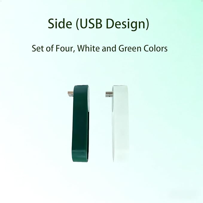 USB Portable Air Purifier for Travel and Car Personal Carry On Air Cleaner for Office Hotel Room Bedroom Desk Closet Indoor Outdoor Use Compact Design (4PCS Green)