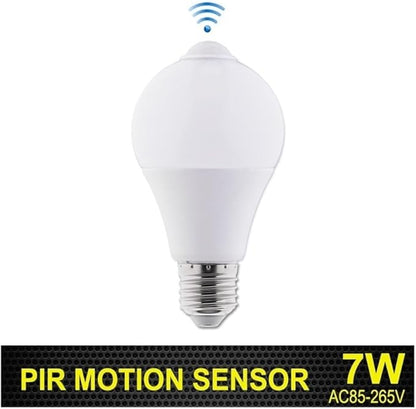 Lights, Pack of 2, LED PIR Motion Sensor Bulb E27 AC85-110V 5W/7W Auto Smart PIR Infrared Body Lamp, Household Bulbs