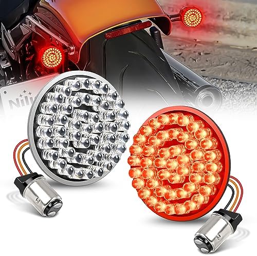 Nilight LED Turn Signal Rear Brake Running Lights for Harley Davidson Dyna