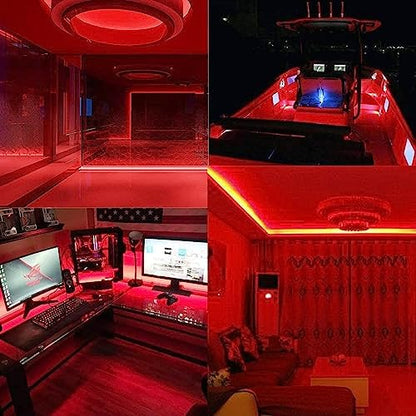 32.8ft/10M 24V Red COB LED Strip Light 3840LEDs IP20 Not Waterproof