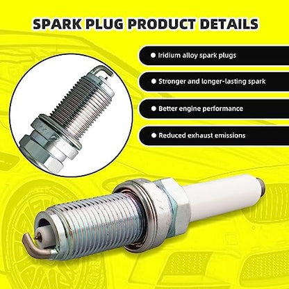 Set of 4 Ignition Coils Pack 06J905110G & 4 PCS Iridium Spark Plugs Compatible with Volkswagen Audi Beetle Golf Jetta 1.8L 2.0L L4