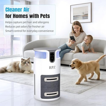 RPZ Smart Pet Air Purifier with WiFi, Washable HEPA Filter