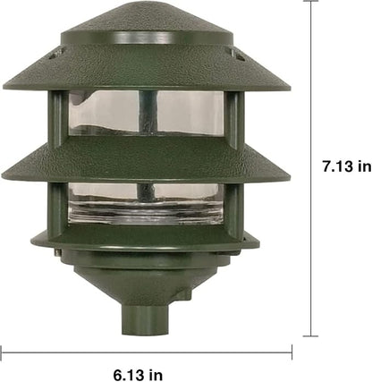 Nuvo SF77/323, Outdoor Pagoda Landscape Path Light, Landscape Light, Bronze