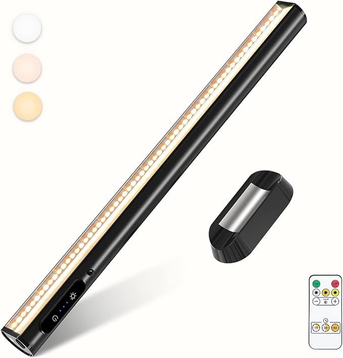 Rechargeable Magnetic LED Light Bar, 4000mAh Wireless Closet Light