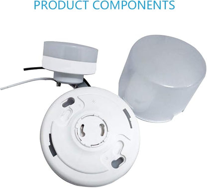CRIOO GU24 LED Light Bulb with Lampshade, UL Listed, 9W 60W Equiv, 2700K, 800LM, 2 Prong Twist Lock for Kitchen Closet