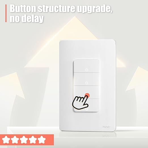 MOES Smart Double Light Switches, 2nd Generation Wi-Fi 2 Gang Single Pole Switch, Netural Wire Required, Inteligente Switch Combo Compatible with Alexa Google Assistant, Remote Control