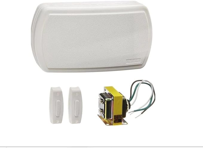 Broan-NuTone BK125LWH Builder Chimes Kit with Two Lighted Pushbuttons, White