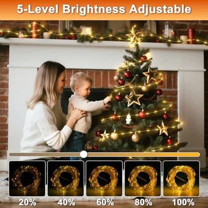 OMIKA Fairy Lights Plug in, 16 Color Changing, 40ft 120 LED Twinkle Lights with Remote Timer, 132 Modes Firefly Decorative Lighting for Bedroom Wedding Christmas Tree Halloween Décor