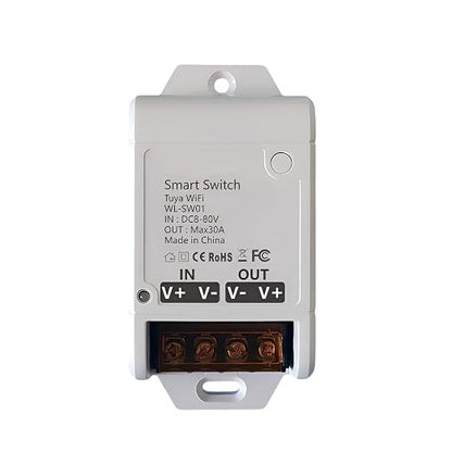 DC 8-80V 30A Tuya App WiFi Remote Smart Switch