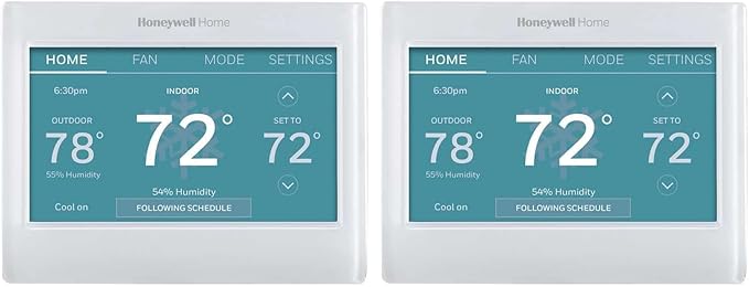 Honeywell Home RTH9600WF Smart Color Thermostat Energy Star Wi-Fi Programmable Touchscreen Alexa Ready - C-Wire Required (Pack of 2)