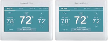Honeywell Home RTH9600WF Smart Color Thermostat Energy Star Wi-Fi Programmable Touchscreen Alexa Ready - C-Wire Required (Pack of 2)