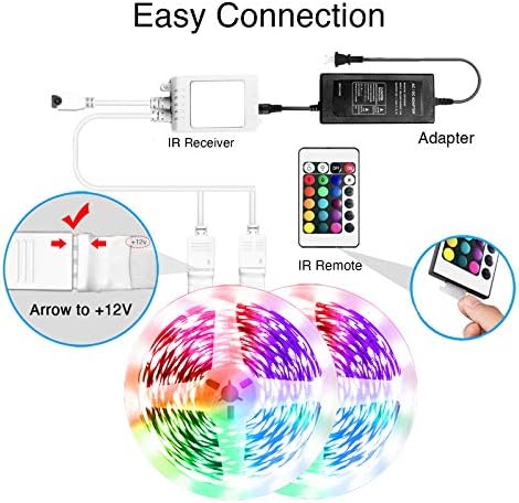 VOLIVO 65.6 FT WiFi LED Strip Lights,LED Light Strip Compatible with Alexa and Google Home,App/Remote/Voice Controlled Music Sync Color Changing Lighting for Bedroom Kitchen,Party,TV