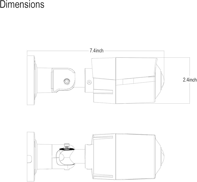 1080P 2MP 180 Degree Wide Angle Analog Coax BNC Bullet Security Camera HD-TVI/CVI/AHD/960H Analog 4 in 1 Super Hybrid HD CCTV Surveillance 1.8mm Fisheye Lens Outdoor/Indoor IR Day&Night Vision