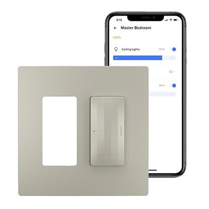 Legrand Radiant WNRH2NI Smart Gateway with Netatmo, Surface Mount, Compatible with Alexa, Google Assistant & Apple HomeKit, Nickel (1 Count)