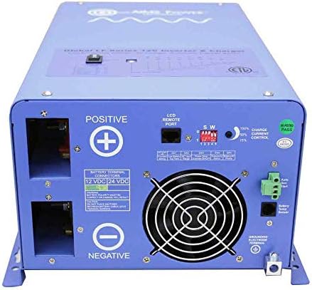 AIMS 2000W 12V Pure Sine Inverter Charger w/Transfer Switch 120V ETL