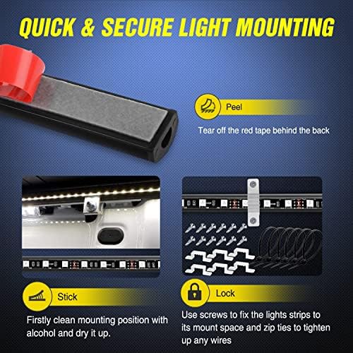 Nilight 3PCS 60 Inch RGB Truck Bed Light Strip 270 LED Neon Accent LED