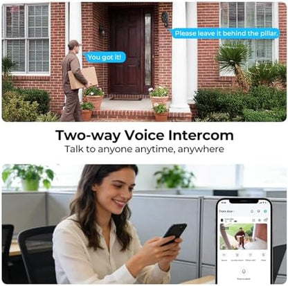 2K Wireless Security Cameras Solar Powered Outdoor Cameras