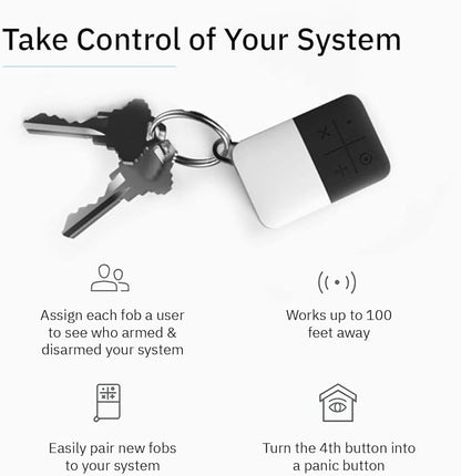Abode Key Fob | Arm & Disarm Your abode System On The Go with The Touch of a Button - Works with All Abode Security Systems