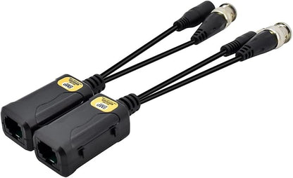 5 Pairs 8MP/4K Passive HD BNC Video Power Balun Transceiver Transmitter Via UTP RJ45 Cable AHD/TVI/CVI/CVBS Cable Connectors for 720P/960P/1080P/3MP/5MP/8MP CCTV Security Cameras