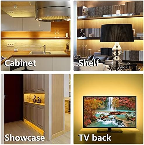 WOBANE Under Cabinet Lighting Kit,6.6 Feet Flexible LED Strip Lights Bar