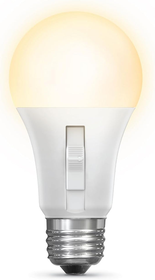 Feit Electric LED Dusk to Dawn Light Bulb, A21 100W Equivalent, 5CCT, Non-Dimmable, E26 Medium Base, 90 CRI, 1500 Lumens, Adjustable White, 15 Years Lifetime, OM100/5CCTCA/DD/LEDI