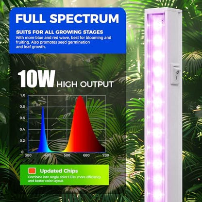 Barrina T5 LED Grow Lights, Full Spectrum Growing Light, 2FT 10W, 8 Packs